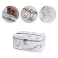 thumbnail image 4 of Organizador de joyas/ropa Bolsas de cosméticos de 4 piezas, bolsas de cosméticos portátiles de viaje, bolsas de cosméticos modernas con apariencia de mármol, cuero PU a prueba de agua Zhivalor 2035568-1, 4 of 4
