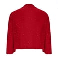 thumbnail image 5 of UDAUDU Women's Sheer Mesh Crop Tops Shrug 3/4 Sleeve Going Out Lightweight 2026 Spring Summer Cardigan Jacket Wine 2XL, 5 of 6