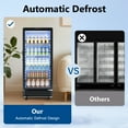 thumbnail image 3 of Simzlife Commercial&Residential Merchandiser Refrigerator, Outdoor Beverage Refrigerator with Double-Tempered Glass Door, Beverage Cooler for Bar, Office, Restaurant, 3 of 12