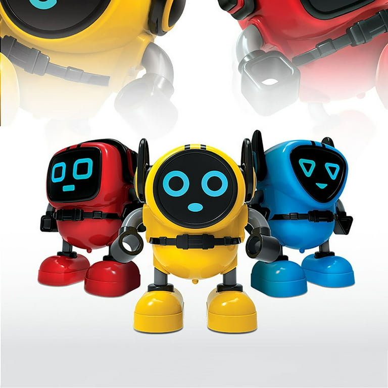 tangyuanzzz Children S Toys New Gyro Inertial Deformation Robot Small Car Finger Gyro Turn Dazzling Bucket Boy Interaction Toy