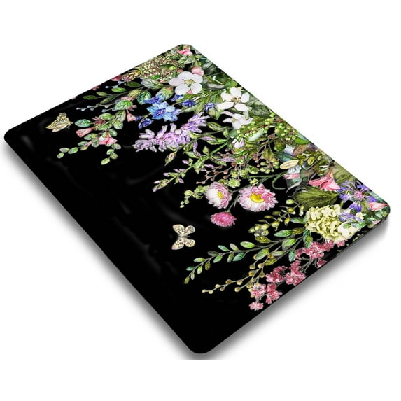 KSK KAISHEK Hard Protective Shell Case Cover Compatible with 2021 - 2023 Rel. MacBook Pro 14 inchs with Touch ID Type C + Black Keyboard Cover Model: M2 A2779 A2442 M1 Flowers 100_1