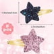 thumbnail image 2 of 8 PCS Cute Star Clips Metal Snap Hair Pins Sparkly Fashion Hair Barrettes Styling, 2 of 5