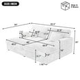 thumbnail image 2 of 83'' Oversized Double Lounge Chaise, Upholstered Cloud Plush Sofa Bed, Modern Sleeper Loveseat Chair Deep Seat,  for Living Room Bedroom Reading, Black, 2 of 9