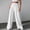 *White, variant on ClodeEU Women's Ice Silk High Waisted Wide Leg Trousers with Button ,Casual Solid Color Summer Work Pants Black,Women's Plus L