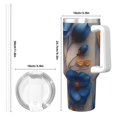 thumbnail image 4 of KLL Elegant Blue Gold Blooms Print 40oz Stainless Steel Insulated Car Cup Coffee Mug with Spillproof Lid - Keep Your Drink Hot or Cold on the Go, 4 of 8