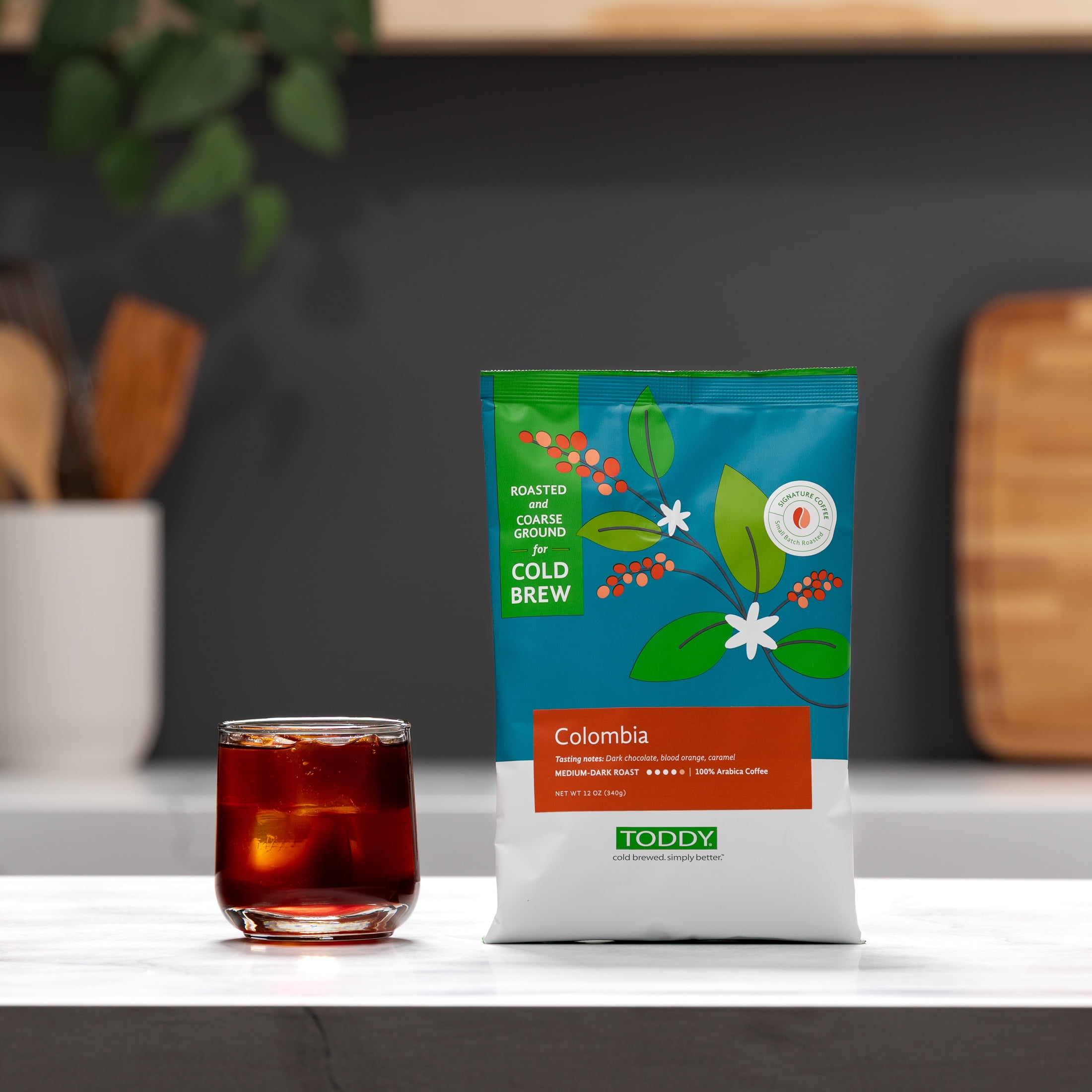 (6 pack) Colombian Cold Brew Coffee, Coarse Ground Coffee