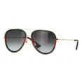 thumbnail image 2 of Gucci Women's Aviator Sunglasses with Grey Lenses, Green/Red, 2 of 3