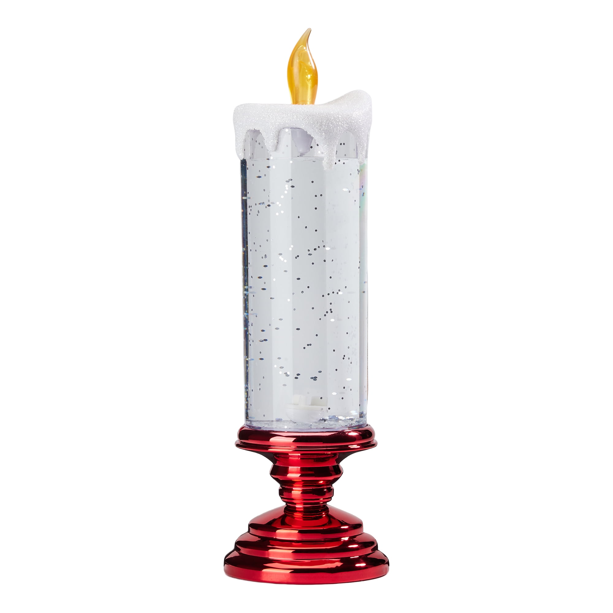 11 Lit Glitter Candle with Flickering Tip by Valerie 