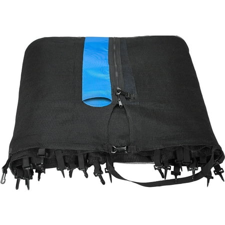 Trampoline Replacement Net fits 12' Round Frames Using 6 Straight Poles, Installs Outside of Frame (Net Only, Poles Sold Separately)