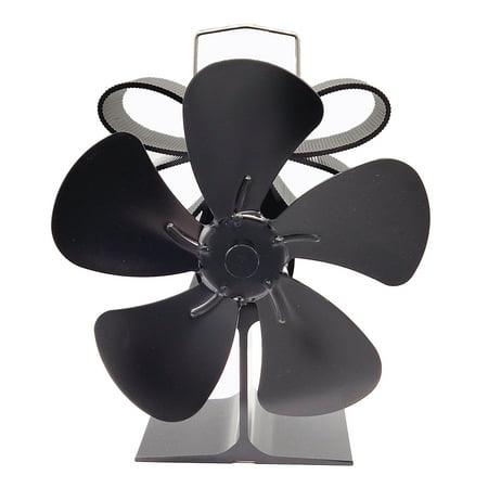 

5 Blades Bee Heat Powered Stove Fan Log Wood for Burner Quiet Fireplace Ecofan F