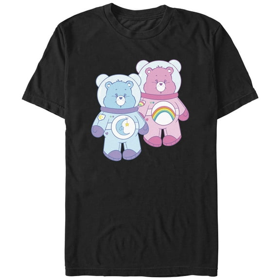 Men's Care Bears Astronaut Bears  Graphic Tee Black Large