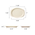 thumbnail image 2 of Excellante Nustone Tan Melamine Dinnerware Collection 11.5 inch x 7.5 inch, Rectangular Platter, Comes in Dozen, 2 of 2