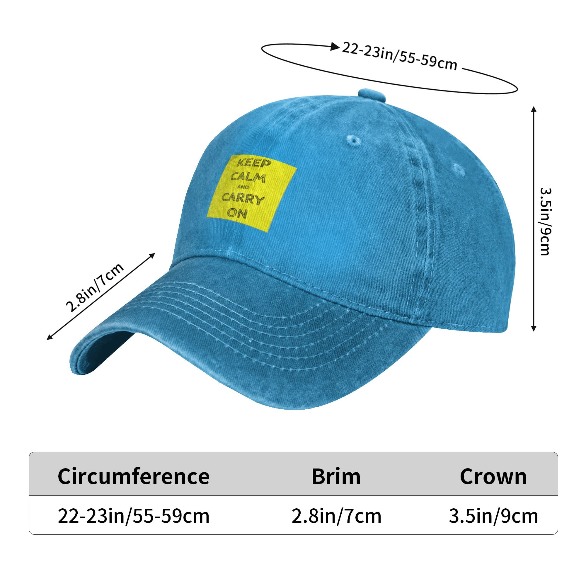 ZICANCN Keep Calm Slogan Labels Adjustable Baseball Cap
