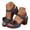 Navy, variant on Block Heel Sandals for Women 2026 Summer Trendy 3d Flower Open Toe Ankle Strap Heeled Dress Sandals