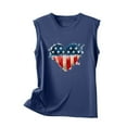 thumbnail image 4 of Odeerbi 4th of July Patriotic Tank Top for Women Summer Sexy Sleeveless Tops Regular 2025 Casual Round Neck Printing Vest Navy, 4 of 5