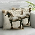thumbnail image 3 of COMIO Square Pillow Cover -  Decorative Throw Pillowcase, Farmhouse Horse,For Bed/Couch/Sofa, 3 of 5