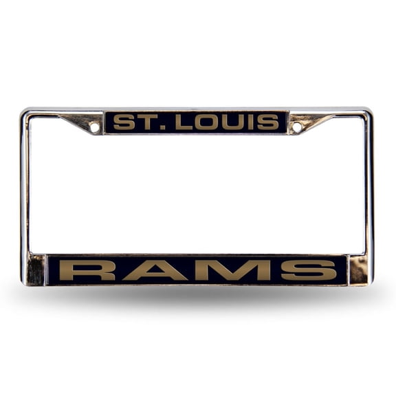 St Louis Football Rams Chrome Metal License Plate Frame Holder