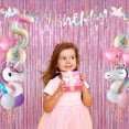 thumbnail image 3 of RLESO Pink Tinsel Curtains Backdrop,3.2 ft x 8.2 ft Sparkle Metallic Foil Curtains for Princess Birthday Party Photo Background Decoration,2 Pack, 3 of 8
