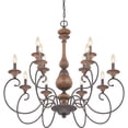 thumbnail image 4 of Quoizel ABN5012RK Auburn 12-Light Foyer Chandelier in Rustic Black, 4 of 4