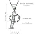 thumbnail image 3 of Juwaliy Collar con Dije de Inicial para Mujer Letra P 925 Plata de Ley Dije Del Alfabeto con Monograma con Brillo Nombre Personalizado Joyería Regalo para Madre Esposa Hija, 3 of 9