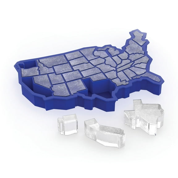 True Zoo U Ice of A, Silicone Ice Cube Tray, Ice Mold, Chocolate Mold, Blue