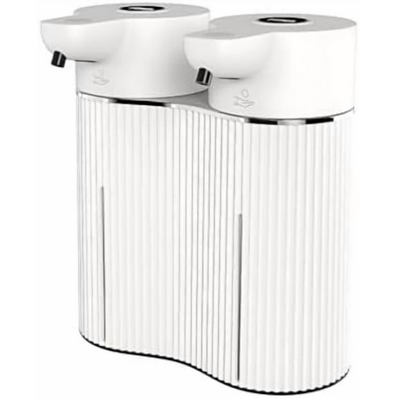 Automatic 2-in-1 Double Head Foam and Gel Soap Dispenser, Kitchen and Bathroom Countertop, Wall Mounted, Rechargeable Touchless, USB Charging, 27oz/800ml, 4 Levels Mode Control with IPX6 Waterproof.