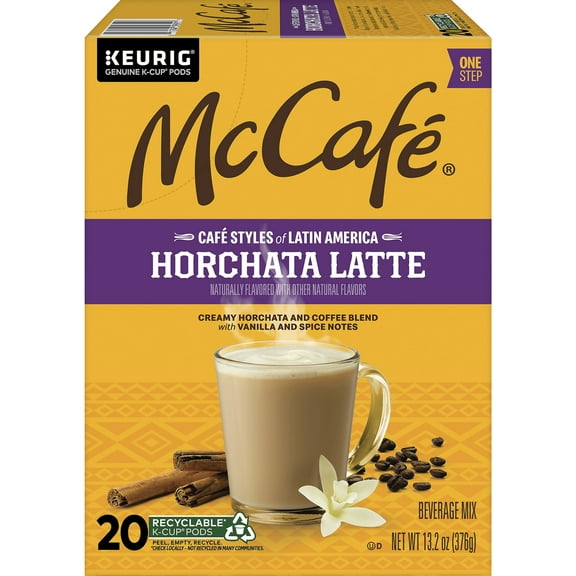 McCafe Cafe Styles of Latin America Horchata Latte, Keurig Single Serve K-Cup Coffee Pods, 20 Count (Pack of 1)