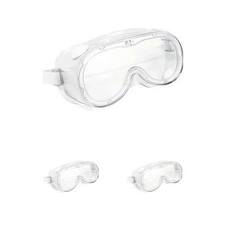 MAGICARE Anti-Fog Protective Safety Goggles Unisex Eye Protection Adjustable Band for Dirt, Liquid or Chemical Made in USA - 2 Pack