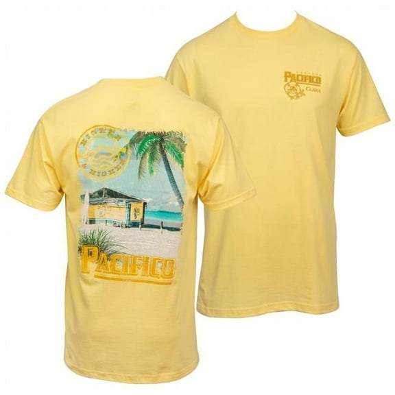 Pacifico  Clara Beach Scene Front & Back Print T-Shirt, Large