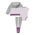 thumbnail image 2 of Reebok Baby Girl's Hoodie, Jogger and Bodysuit Outfit Set, 3 Piece, Sizes 0/3-24 Months, 2 of 8