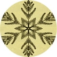 thumbnail image 1 of Ahgly Company Machine Washable Indoor Square Transitional Sun Yellow Area Rugs, 3' Square, 1 of 7