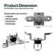 thumbnail image 3 of AGM30045804 Dryer Thermistor and Thermostat Kit 6323EL2001B Dryer Thermistor for Lg Ken-More Dryer A, 3 of 5