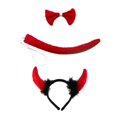 thumbnail image 1 of Cosplay Accessory 3 Sets Cattle Horned Hair Band For Halloween Celebration Featuring Stylish Red Headband Design, 1 of 4