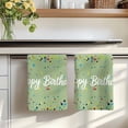 thumbnail image 7 of Happy Birthday Kitchen Towels Set of 1, Sage Green Modern Abstract Art Absorbent Dish Towels for Kitchen, Microfiber Hand Towel, Quick Drying Tea Towel for Cleaning Decorative Dishcloths, 7 of 7