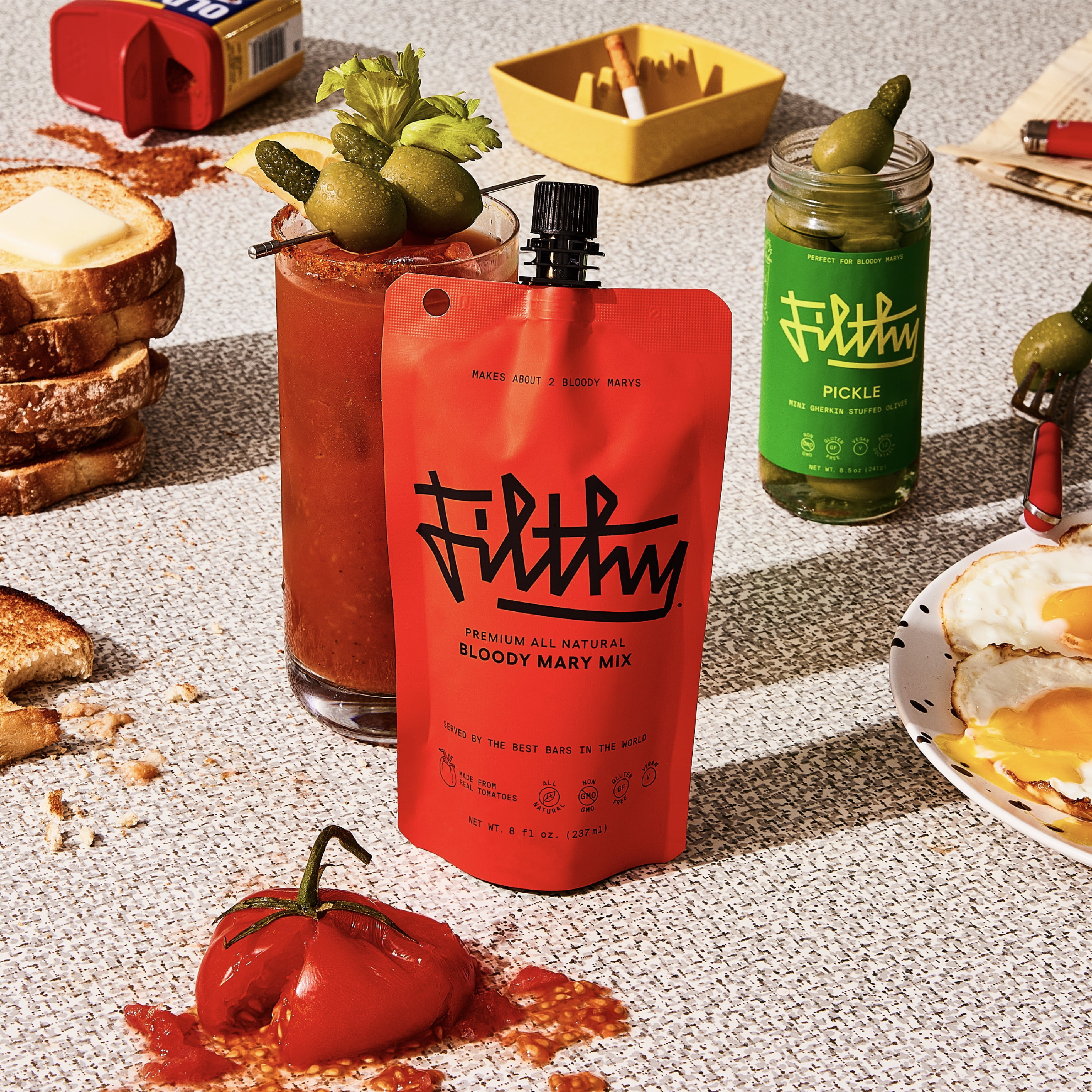 Filthy Bloody Mary Mix Premium Cocktail Mixer 32 fl oz Pouch (1-Pack)