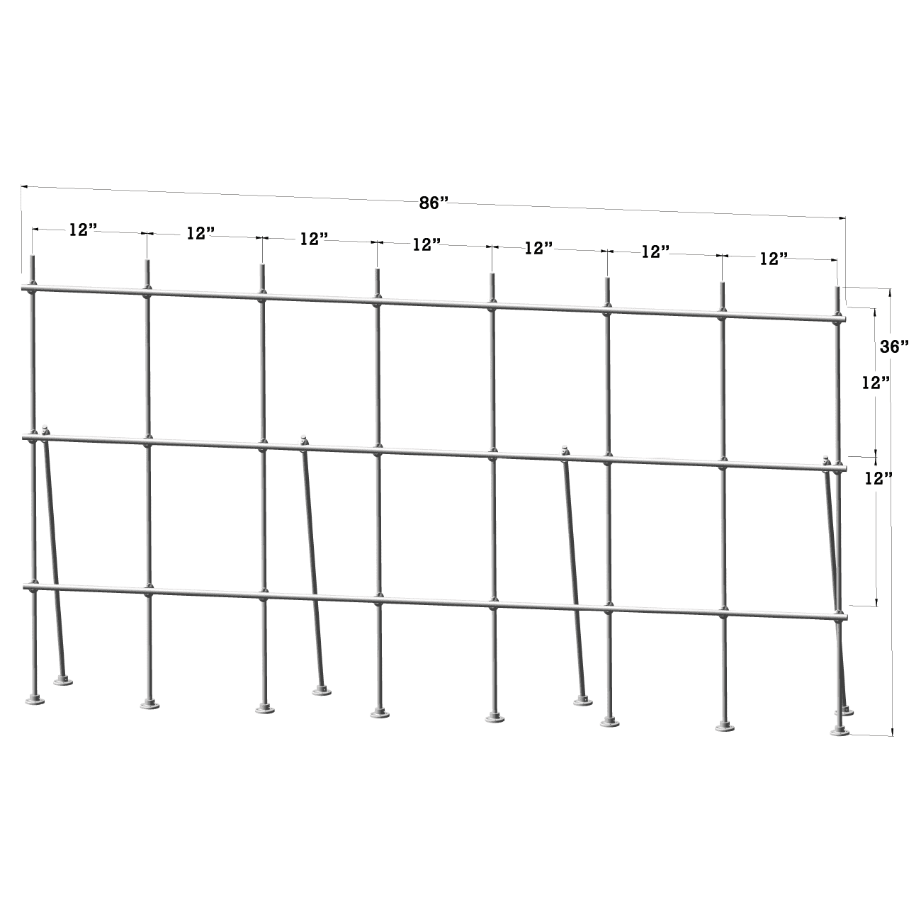 Lee Engineering 8 foot Table Top Mount Aluminum LabFrame Kit for Fume