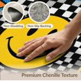 thumbnail image 6 of ODIKA 4'x6' Washable Area Rug Graphic Beast Yellow Face Grid Shaped Weird Vintage for Home Office, Under Desk, Non-Slip Chair-Friendly, Flatwoven, 6 of 7