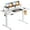White, variant on Electric Standing Desk with Double Drawer - 40 x 24 inch Adjustable Height Sit to Stand Up Desk with Storage Shelf, Rising Home Office Computer Table, Black