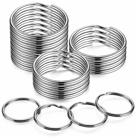 1.2 inch Key Rings (Round) Bulk (30pcs),30mm Sliver Metal Spilt Key Rings Set,for Kechain Chain/Dog Collar tag/DIY Craft Jewelry Making/Car Key