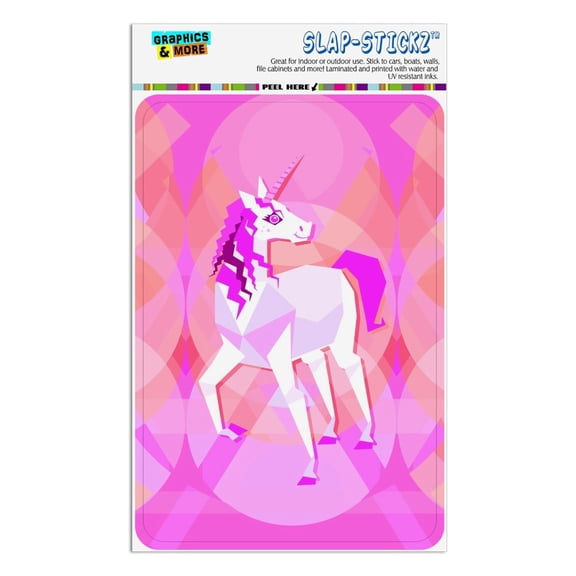 Geometric Pink Unicorn Fantasy Home Business Office Sign