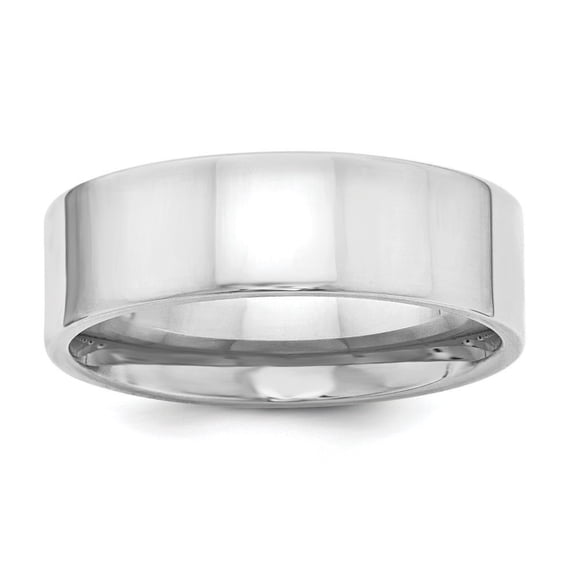 Sterling Silver 7mm Comfort Fit Flat Size 8.5 Band Ring