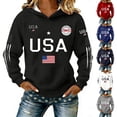 thumbnail image 5 of Woman 250 Anniversary USA Flag Hoodie 250Th Patriotic 1776-2026 Apparel Oversize Hoodie, 5 of 5