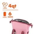 thumbnail image 2 of Ozark Trail Folding 6-Can 4 qt Soft-Sided Cooler with Built-In Bottle Opener, Rose, 2 of 15