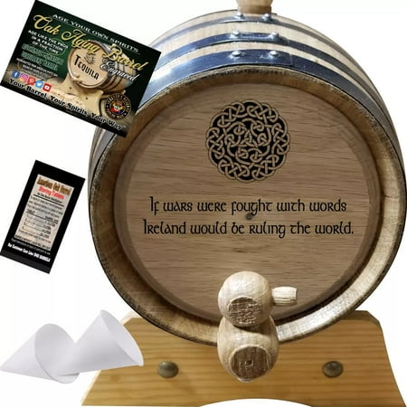 

Irish War Of Words (033) - Engraved American Oak Aging Barrel