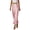 Pink, variant on Dianli Drawstring Maxi Skirt Ankle Skirt Ladies Solid Color Elastic Waist Drawstring Long Skirt Breathable Cotton Linen Pull On Versatile Travel To Evening Skirt