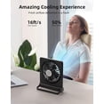 thumbnail image 3 of Ventilador de escritorio portátil Koonie de 3 velocidades, recargable por USB, negro, 3 of 6