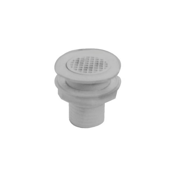 Forespar 906037 White Boat Flush Head Cockpit Drain with Built in Strainer