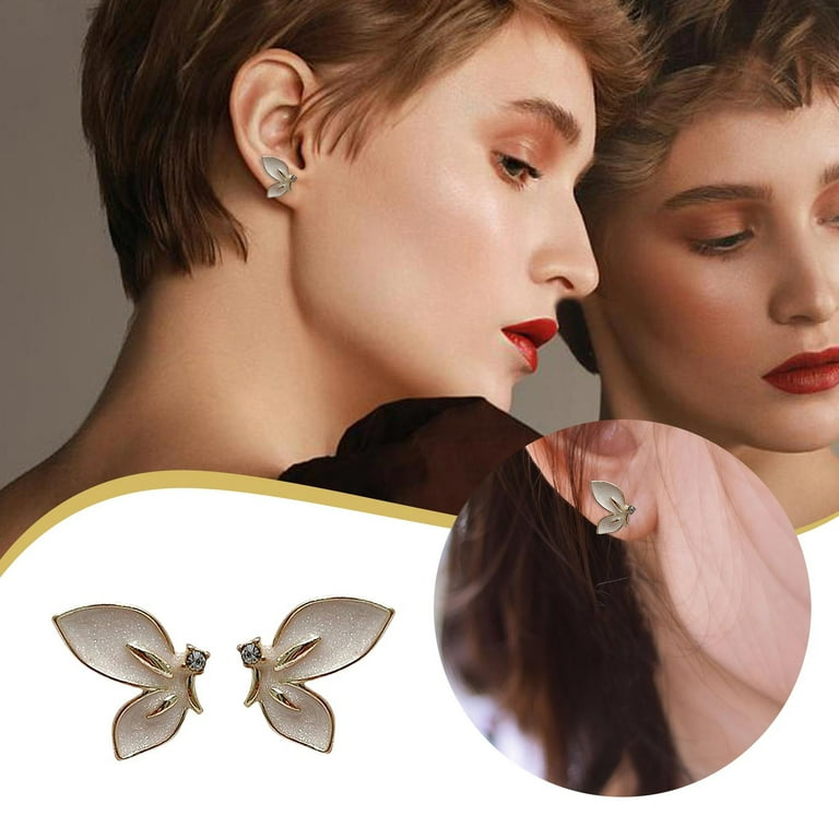 Eudgs Stud Earrings Women s Earrings Fashion Temperament Earrings Rose Necklace And Earring Set Funky Earrings for Women Clip on Hoop Earrings for Women Hoop Earrings Pack Earring Set Earrings for Wal...
