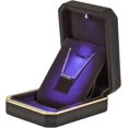 thumbnail image 2 of LED Light Rings Gift Box Display Case for Wedding Engagement Propose with Necklace Pendant Earrings Creative Jewelry Box with LED Light Black, 2 of 5