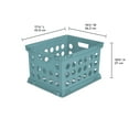 Sterilite Plastic Storage Cube / File Crate, Aqua Haze, Back to College